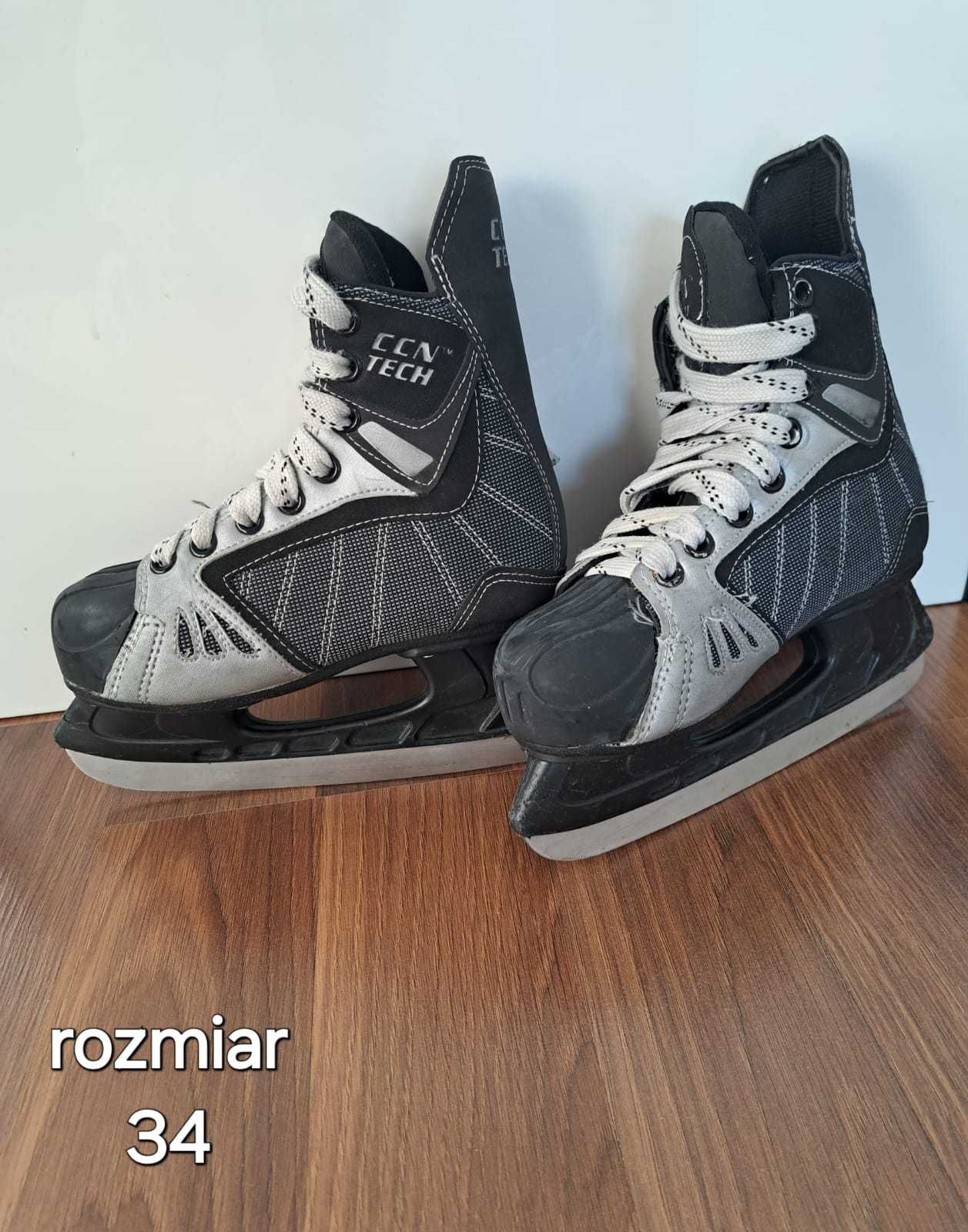 Łyżwy CCN TECH oraz OROKS rozmiary 34.