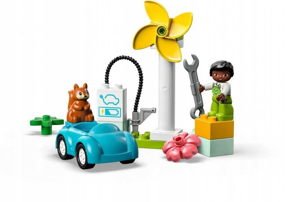 Klocki Lego Duplo 10985 Turbina wiatrowa samochód elektryczny prezent