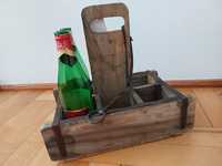 Drewniana skrzynka otwieracz butelka piwo skrzynia vintage