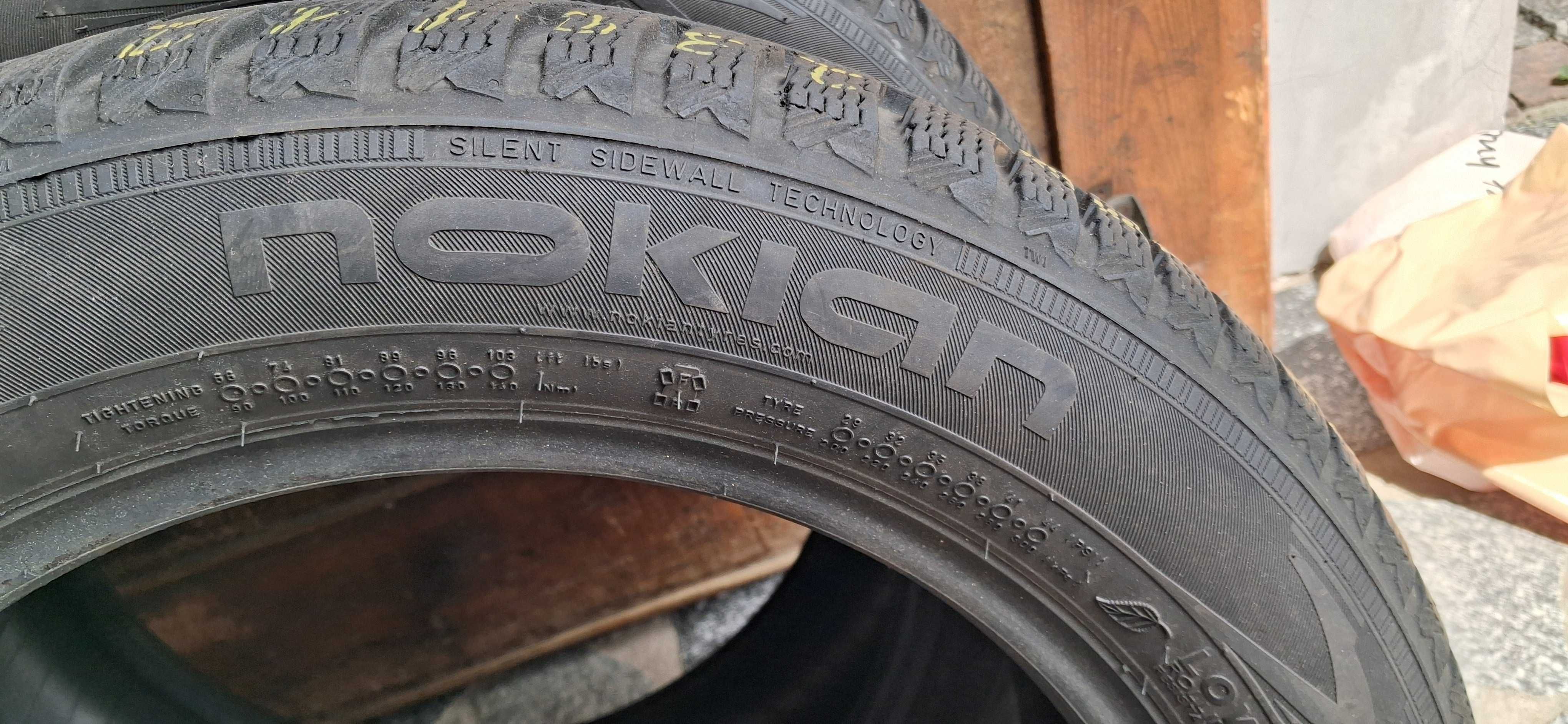 Dwie opony zimowe Nokian 205 55r16 91h WR D4