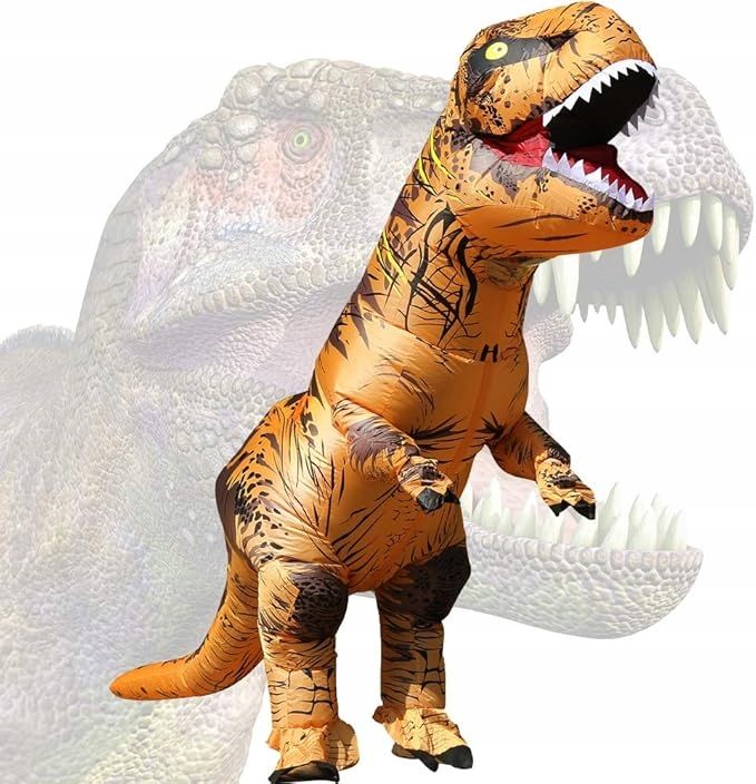Jashke Przebranie Dmuchany Strój Dinozaur T-Rex Kostium Halloween