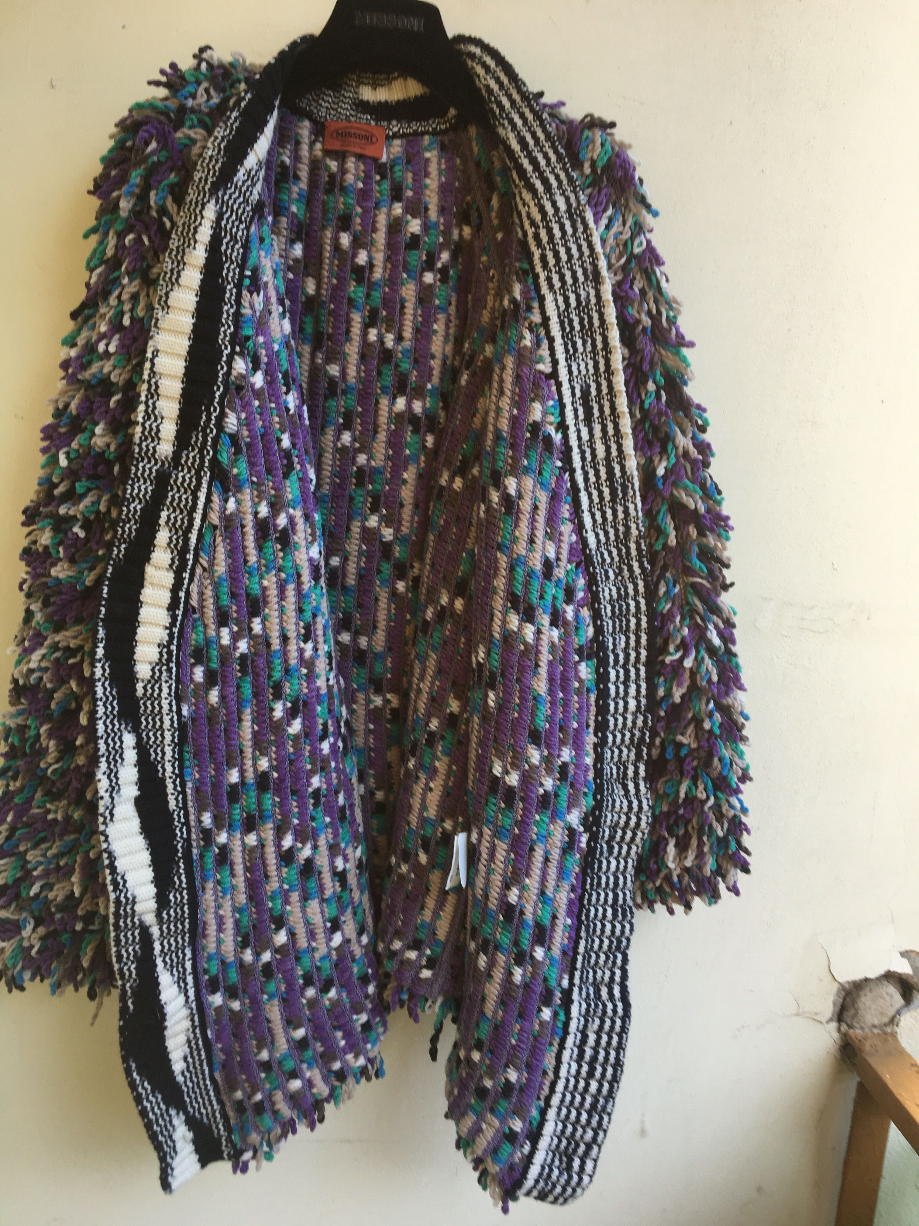 Missoni sweter kurtka kardigan oversize multicolor kaszmir cudo