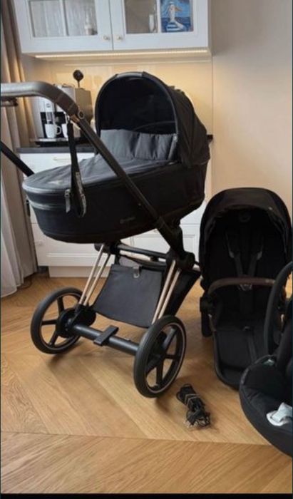 Cybex epriam czarny wózek spacerówka gondola 2w1 elektryczny