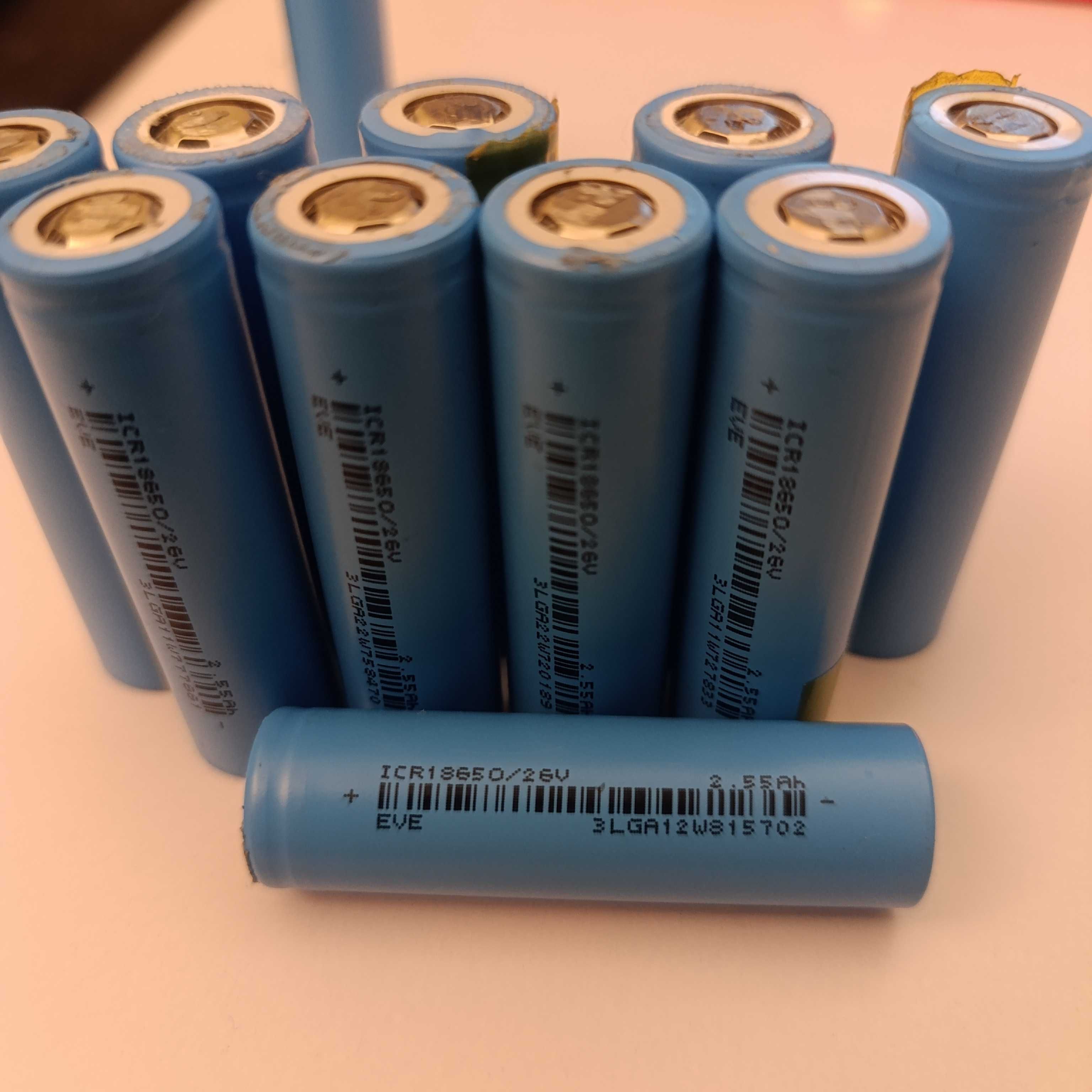 Аккумулятори 4шт. 18650 EVE ICR18650 26V 2600mAh 3.7В, 7А