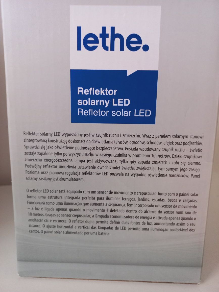 Reflektor solarny LED lampa ogrodowa