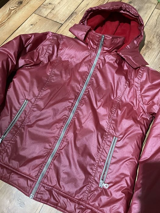 Kurtka damska w kokorze czerwonym ocieplana