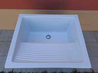 [Reservado] Tanque lavar roupa cerâmico Sanindusa 75 branco