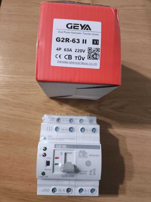 АВР, автоматичний перемикач GEYA G2R 4P 63А.