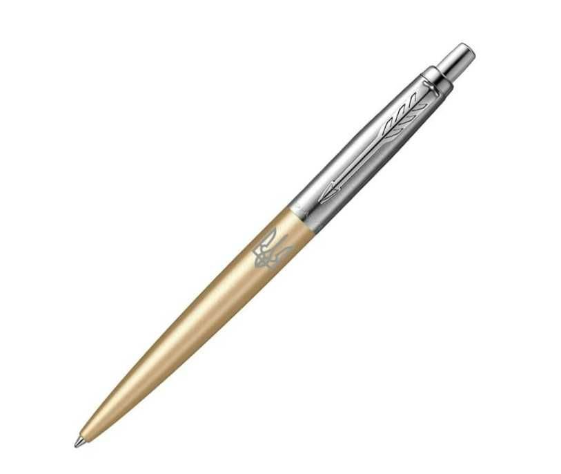 Ручка Parker Jotter Тризуб сталь-золото