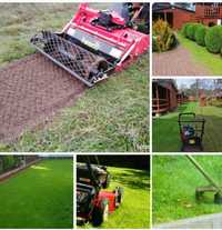 Usługi ogrodnicze glebogryzarka saperacyjna  sianie trawy itp