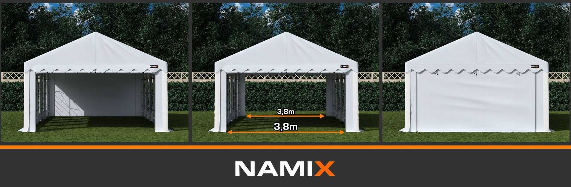 Namiot PRESTIGE 5x12-2,6m ogrodowy imprezowy garaż wzmocniony PVC 560g