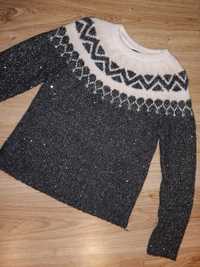 Gap śliczny sweter cekiny roz 146 cm