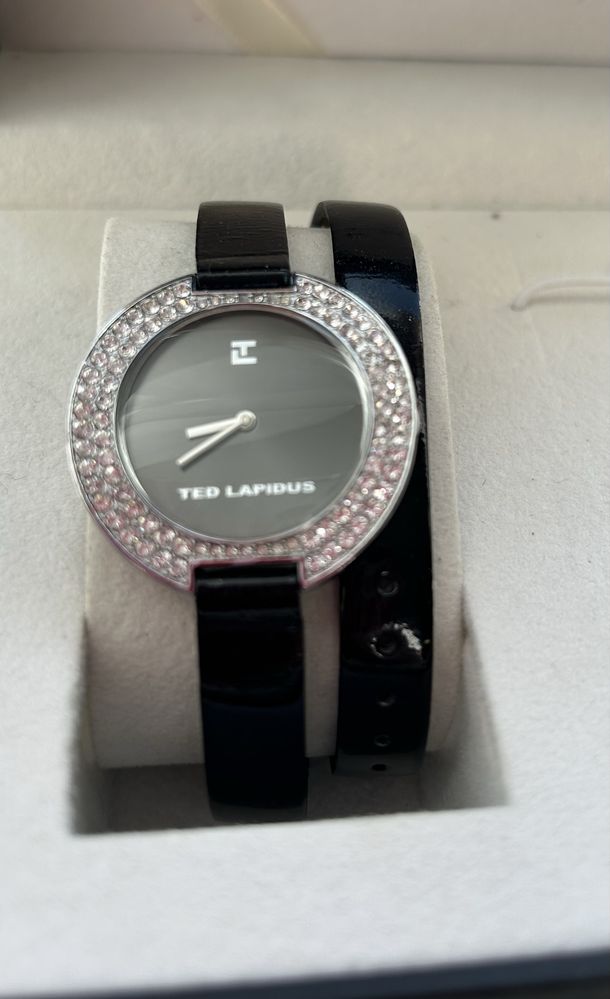 Zegarek damski Ted Lapidus A0300 czarny z cyrkoniami