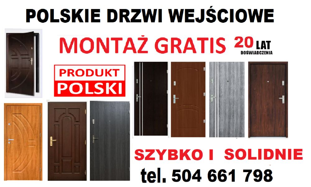 DRZWI Z MONTAŻEM do mieszkania zewnętrzne, wejściowe, wewnątrzklatkowe