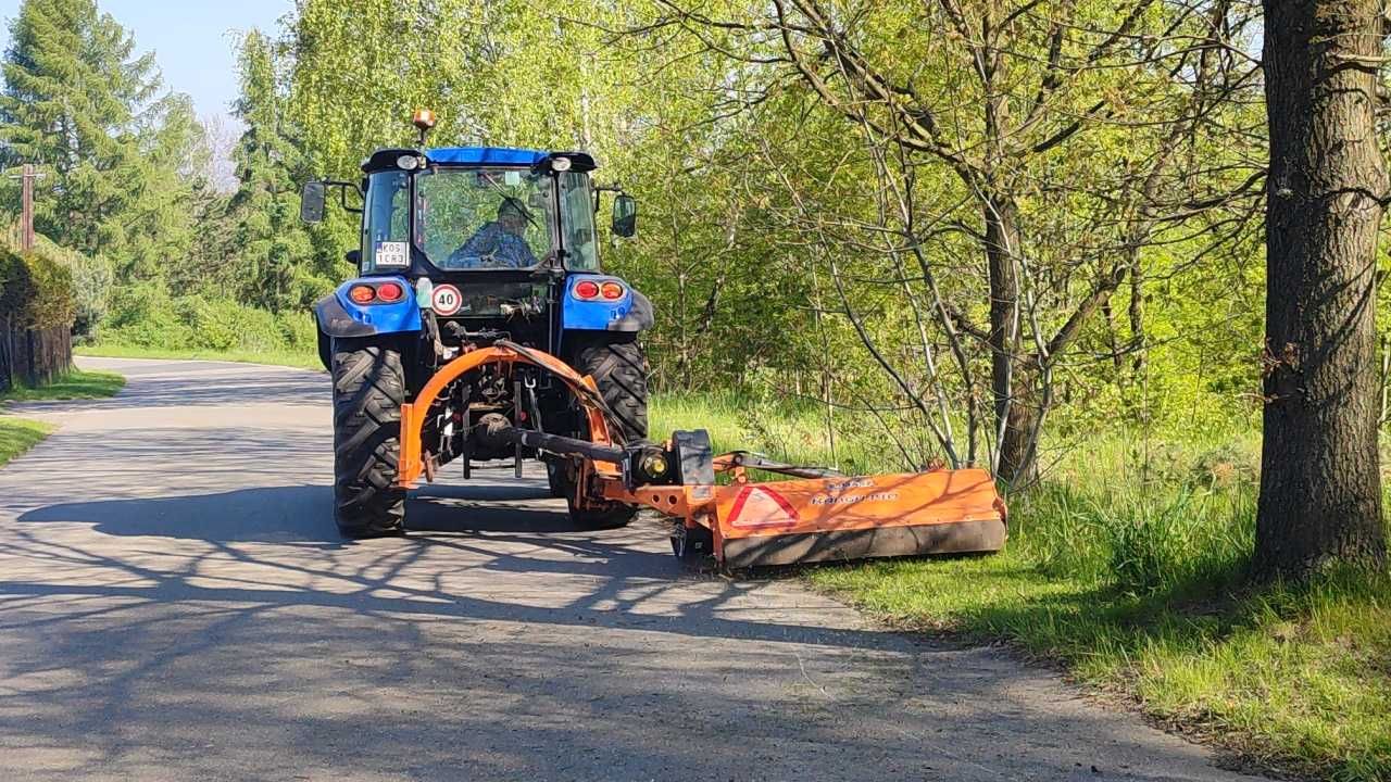 Wynajem ciągnik traktor koszenie traw pobocza kosiarka bijakowa