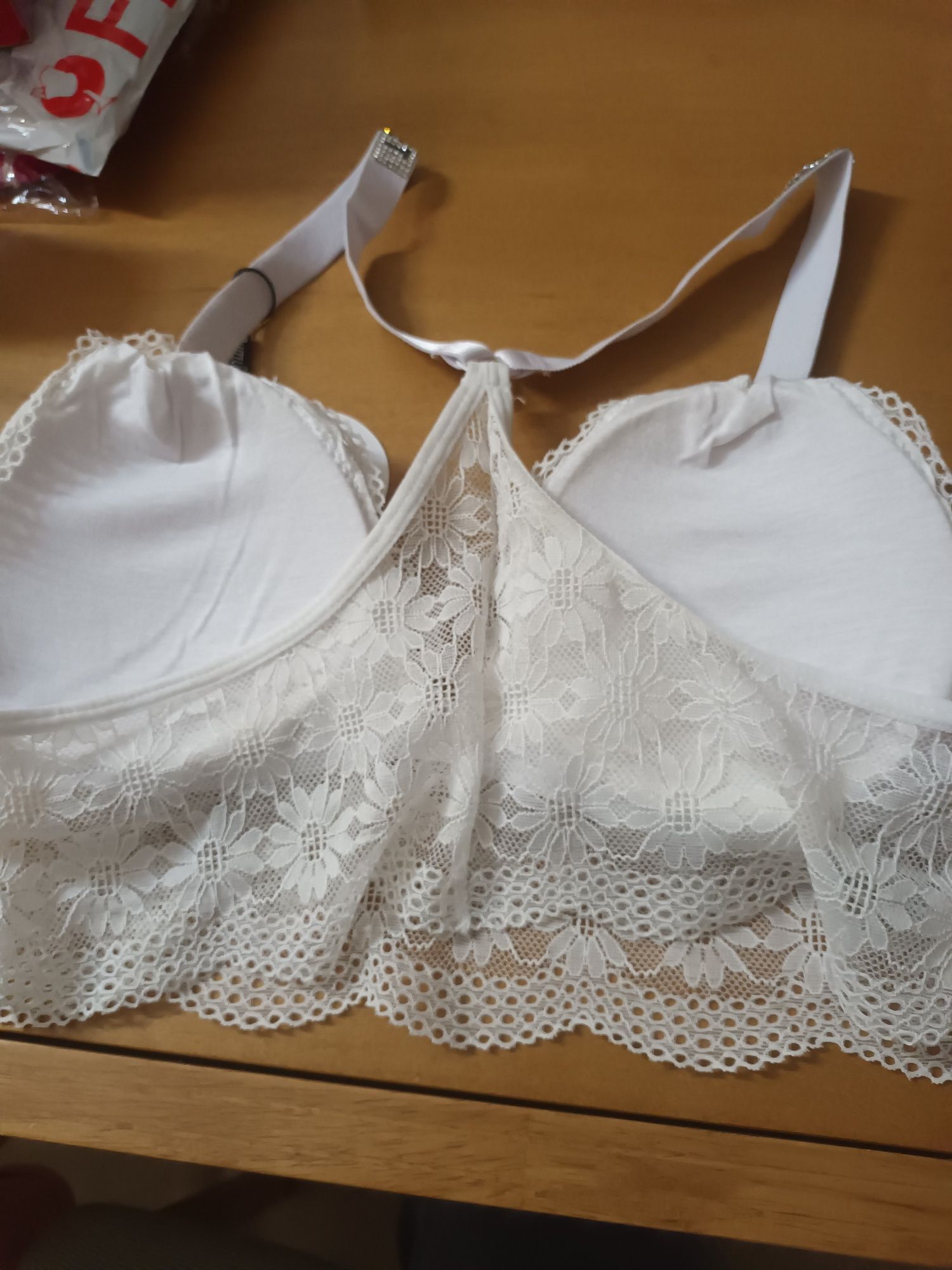 Bralette branco com renda Rumu