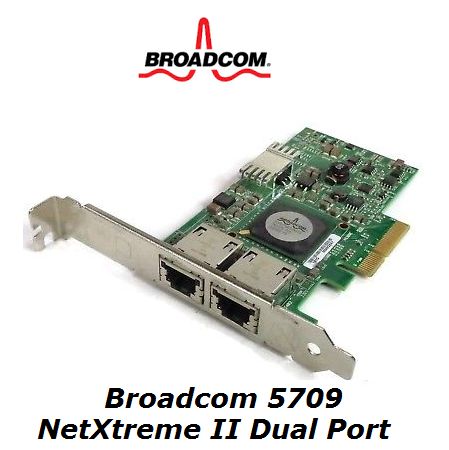 Двухпортовая гигабитная сетевая карта Broadcom BCM5709 2x1Gb 0G218