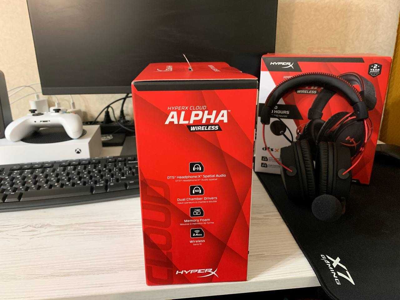 Безпровідні навушники з мікрофоном HyperX Cloud Alpha Wireless 4P5D4AA