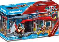 PLAYMOBIL Straż pożarna MEGA zestaw: Remiza, Wóz, Helikopter
