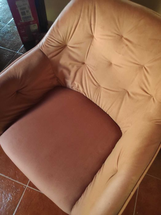 Cadeira de escritório MIA veludo rosa velho NOVA