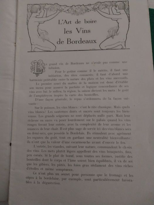 Les grands  vins de Bordeaux, extrait de Lannuaire de la Gironde