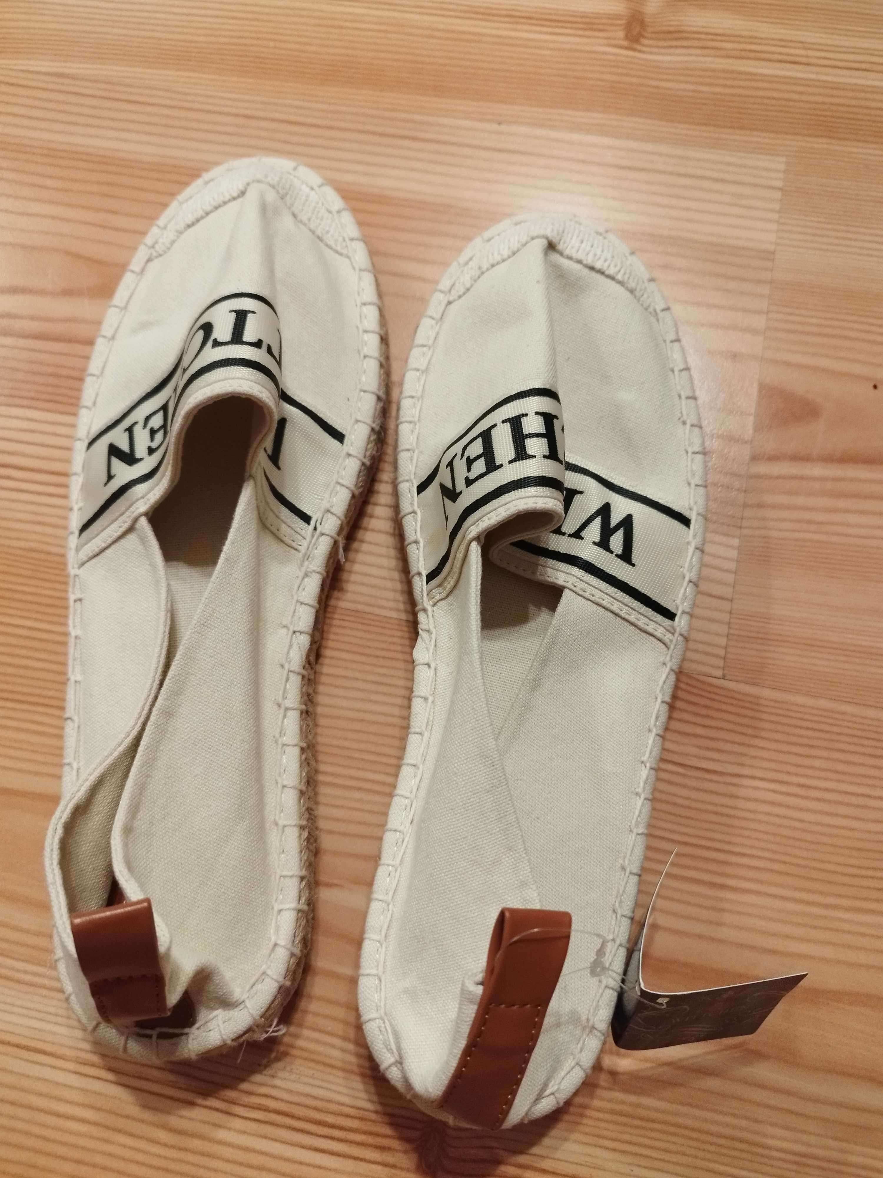 Espadryle Wittchen 39 cm beżowe