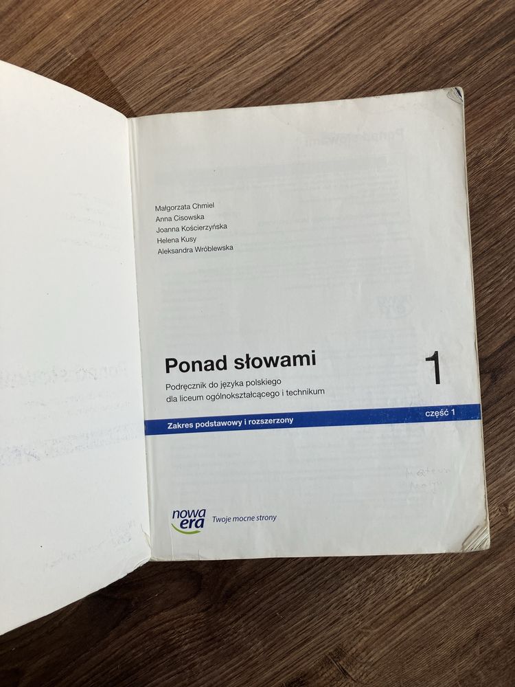 Podrecznik „ Ponad słowami 1”