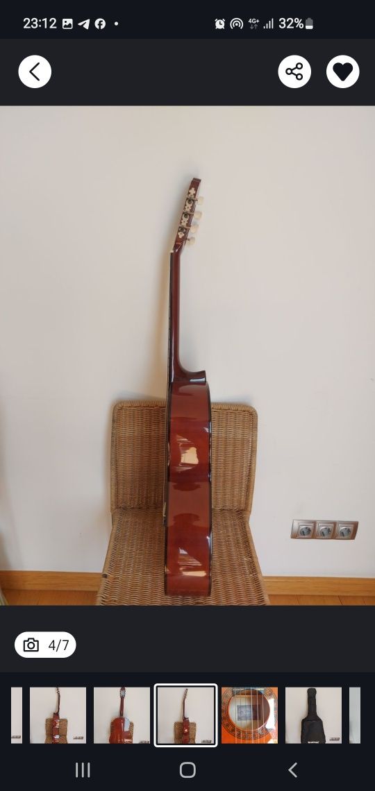 Guitarra viola como nova