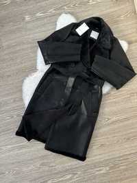 Дубльонка Нова/ барашек, чорне -пальто з екошкіри S,36
