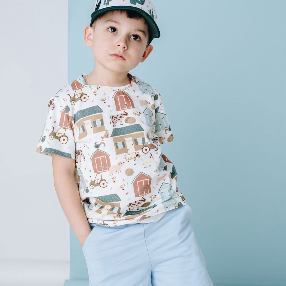 Cacko Kids bluzka koszulka t-shirt farma zwierzątka 116 cm