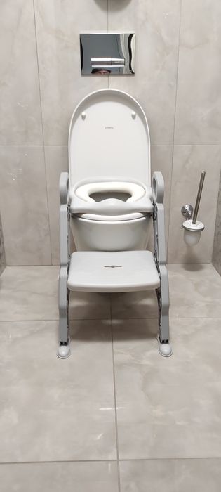 Дитяче складне сидіння на унітаз зі сходинками  та ручками