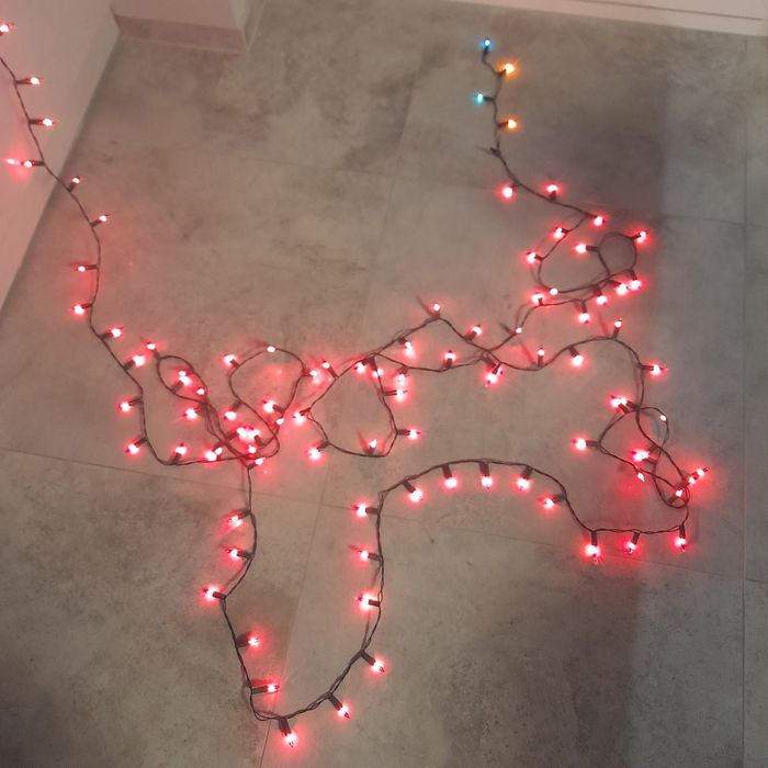 7,5m oświetlenie choinkowe czerwone