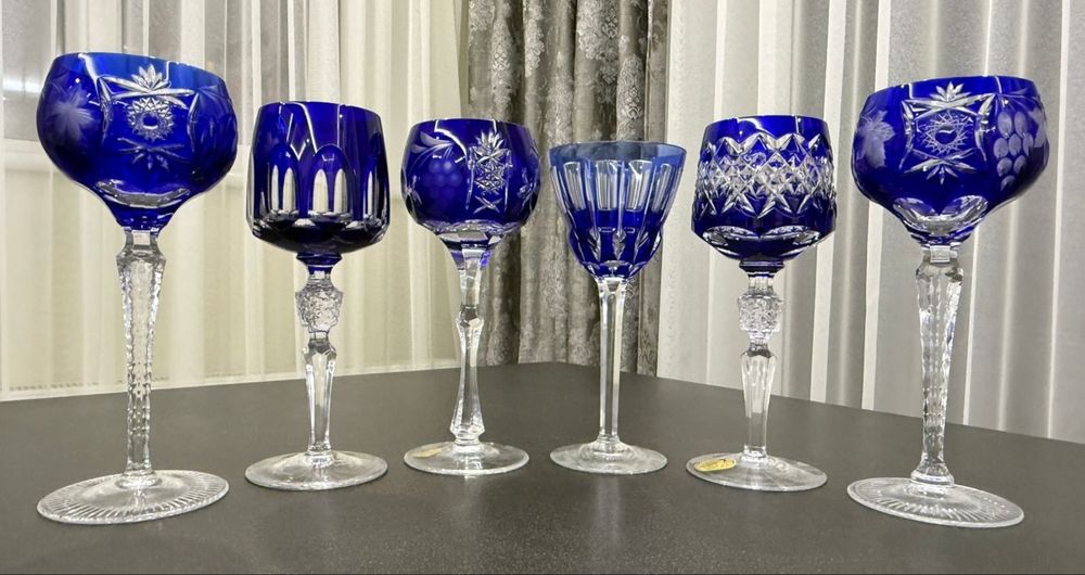 Винтажные хрустальные фужеры для вина Nachtmann Joska GDR Германия