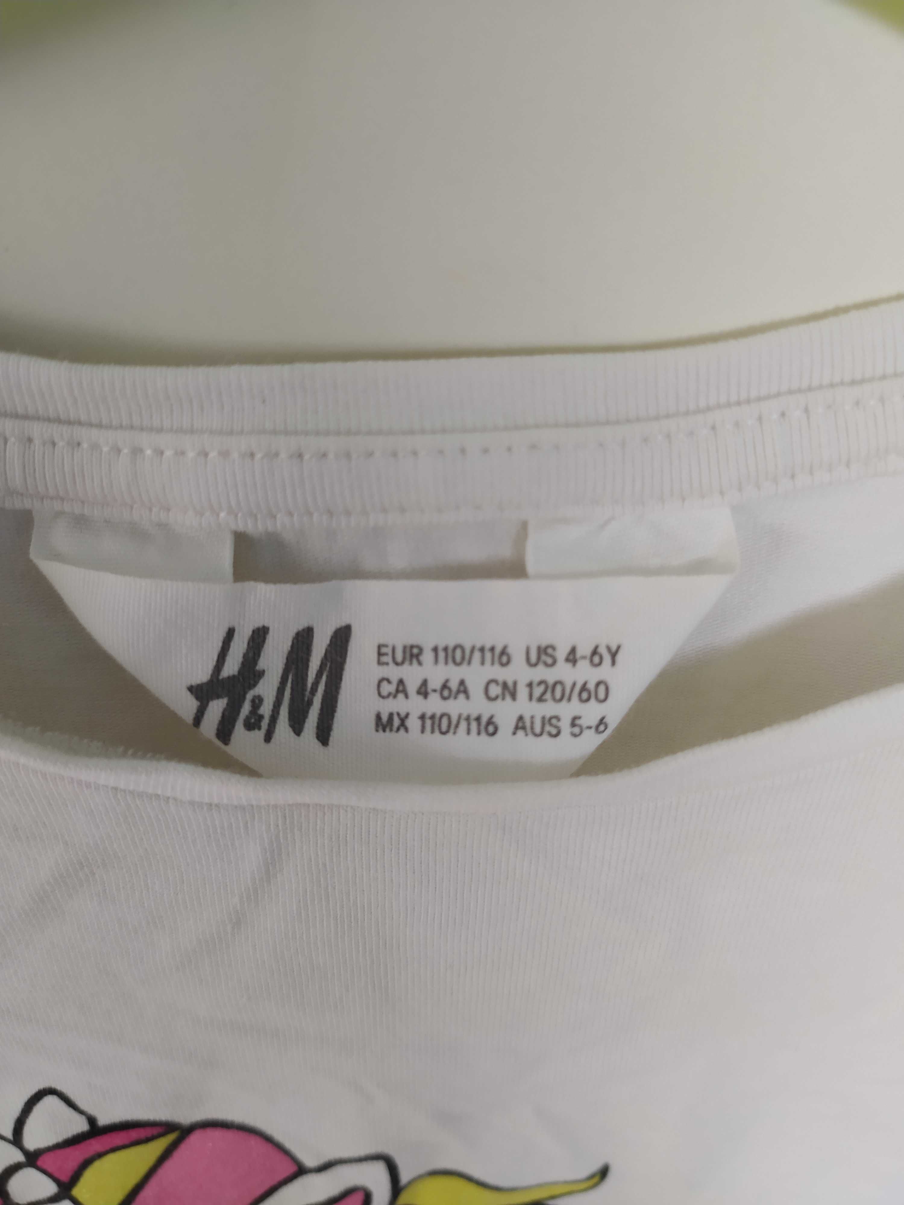 Bluzka z dlugim rekawem H&M 110/116