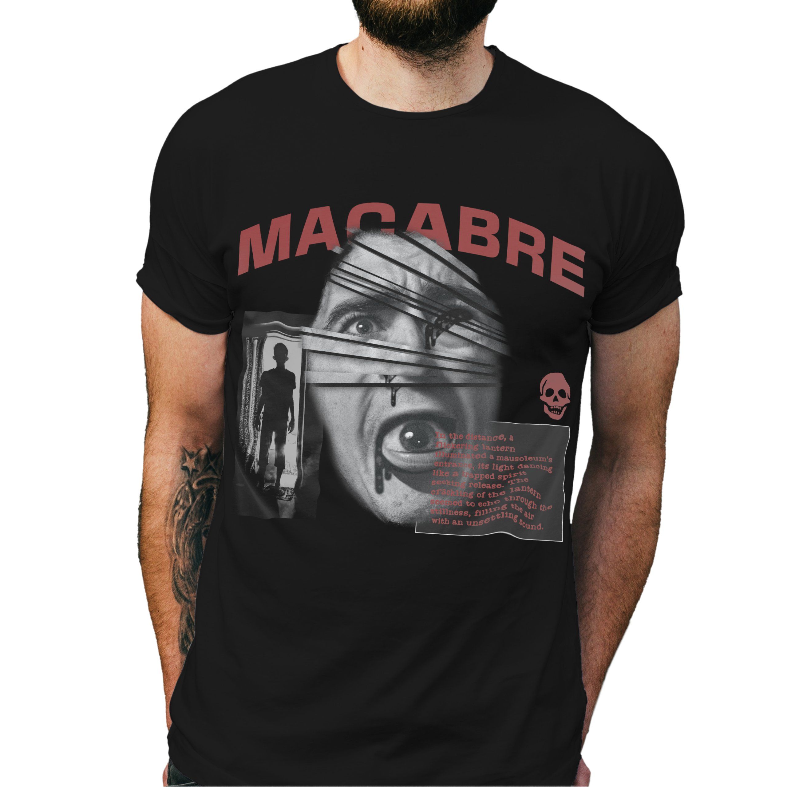 Koszulka czarna męska z nadrukiem śmieszna prezent streetwear art rzeż