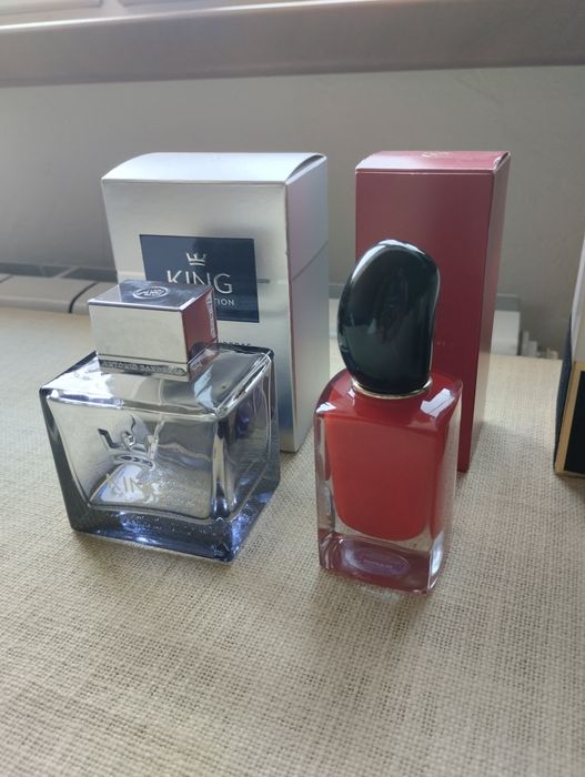Flakony po perfumach, kartoniki, herrera, Boss, Armani