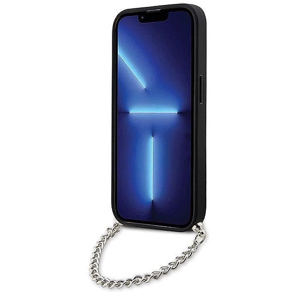 Etui Karl Lagerfeld Saffiano Monogram Chain na iPhone 14 Pro - czarne