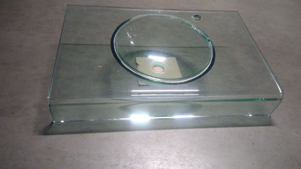 Umywalka przeźroczysta, szkło, transparentna