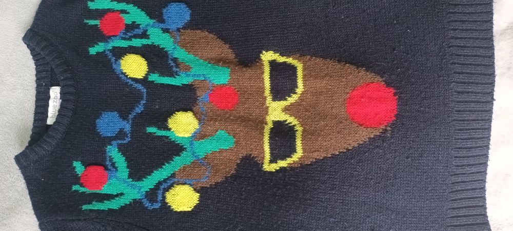 Sweterek świąteczny renifer, 110, Szybka wysyłka!