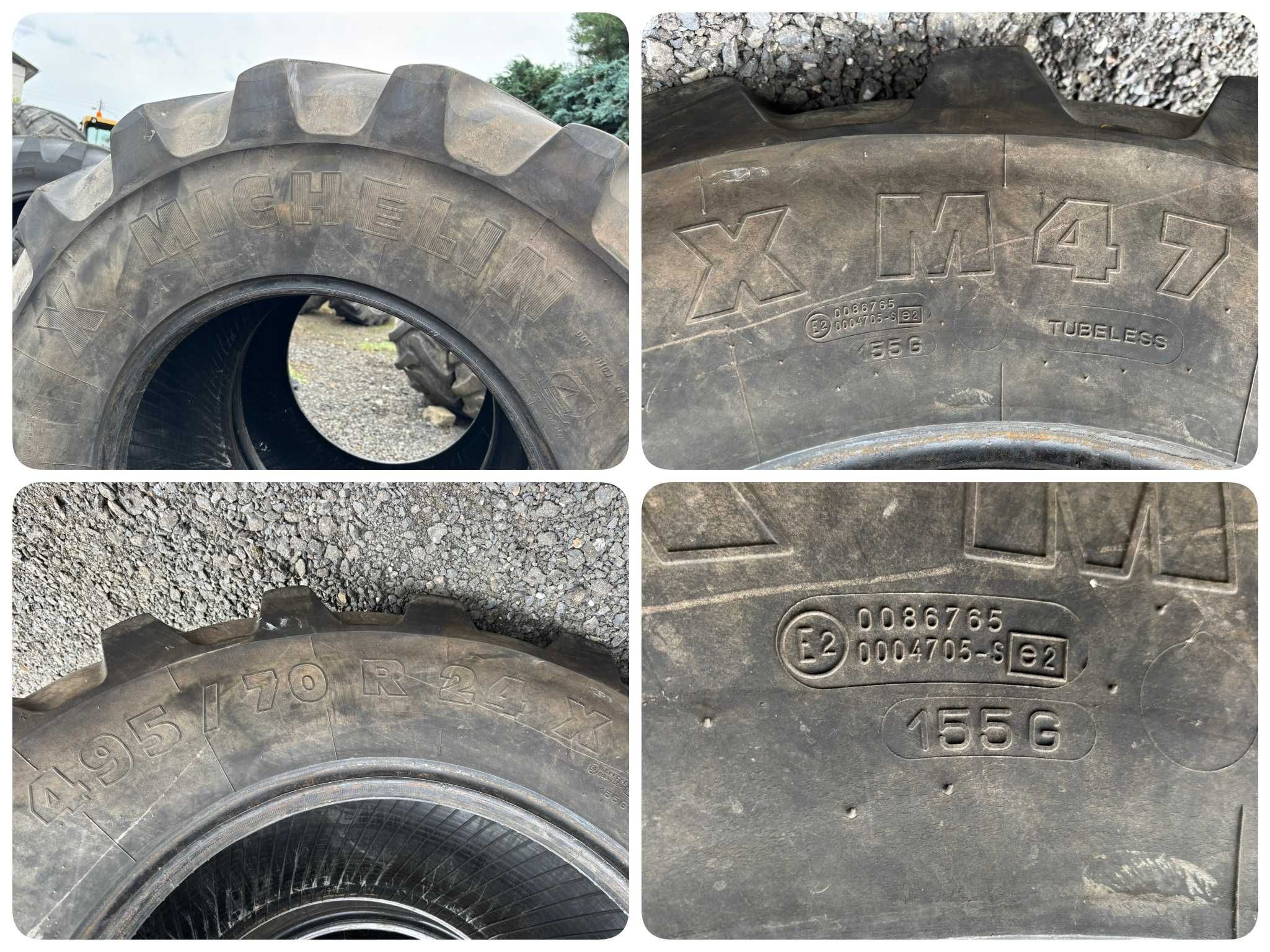 Opona Opony Rolnicze 495/70R24 MICHELIN XM 47 155G SPRAWDZONE CAŁE!