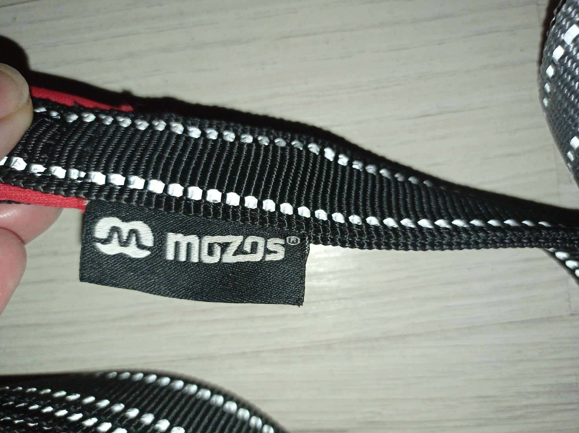 Smycz treningowa Mozos 5m odblaskowa z 2 uchwytami nowa+szelki