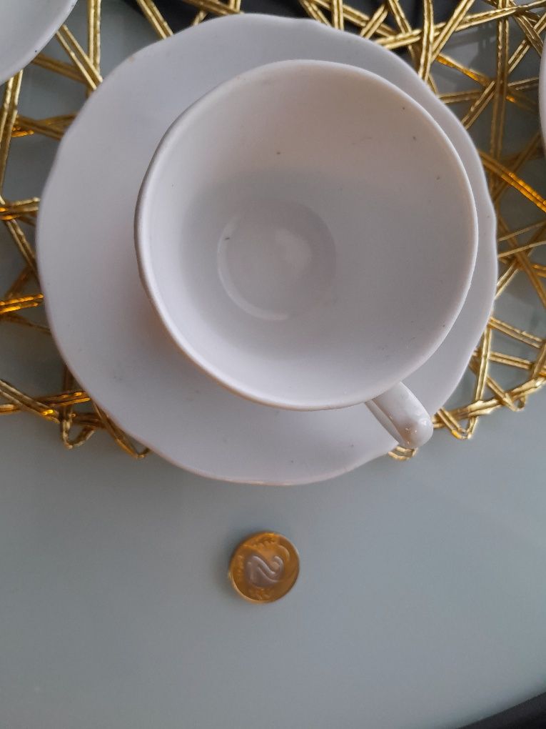 Porcelanowy zestaw do espresso 6 filiżanek i 6 spodków