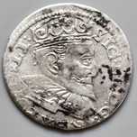 trojak 1596 Ryga Zygmunt III Waza srebro