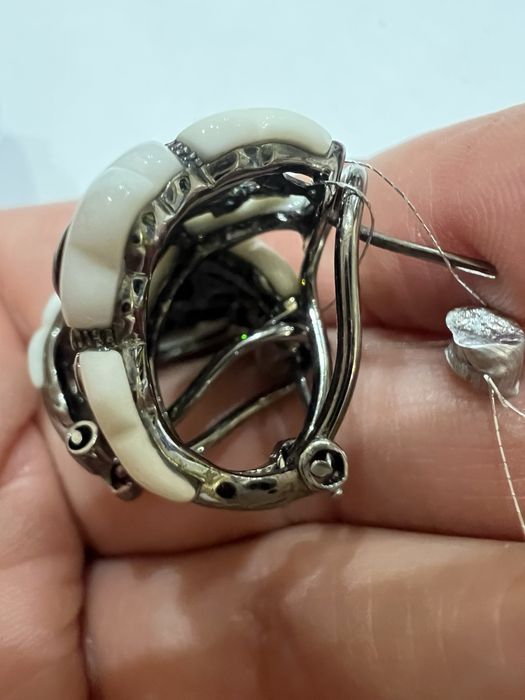 Красивенные стариные серьги из серебра 925 пробы