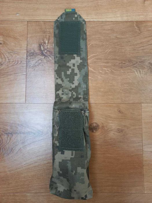 Подсумок тактический закрытый двойной на АК магазин пиксель