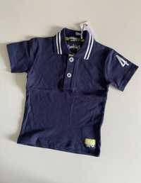 Dirkje babywear granatowa koszulka polo 86