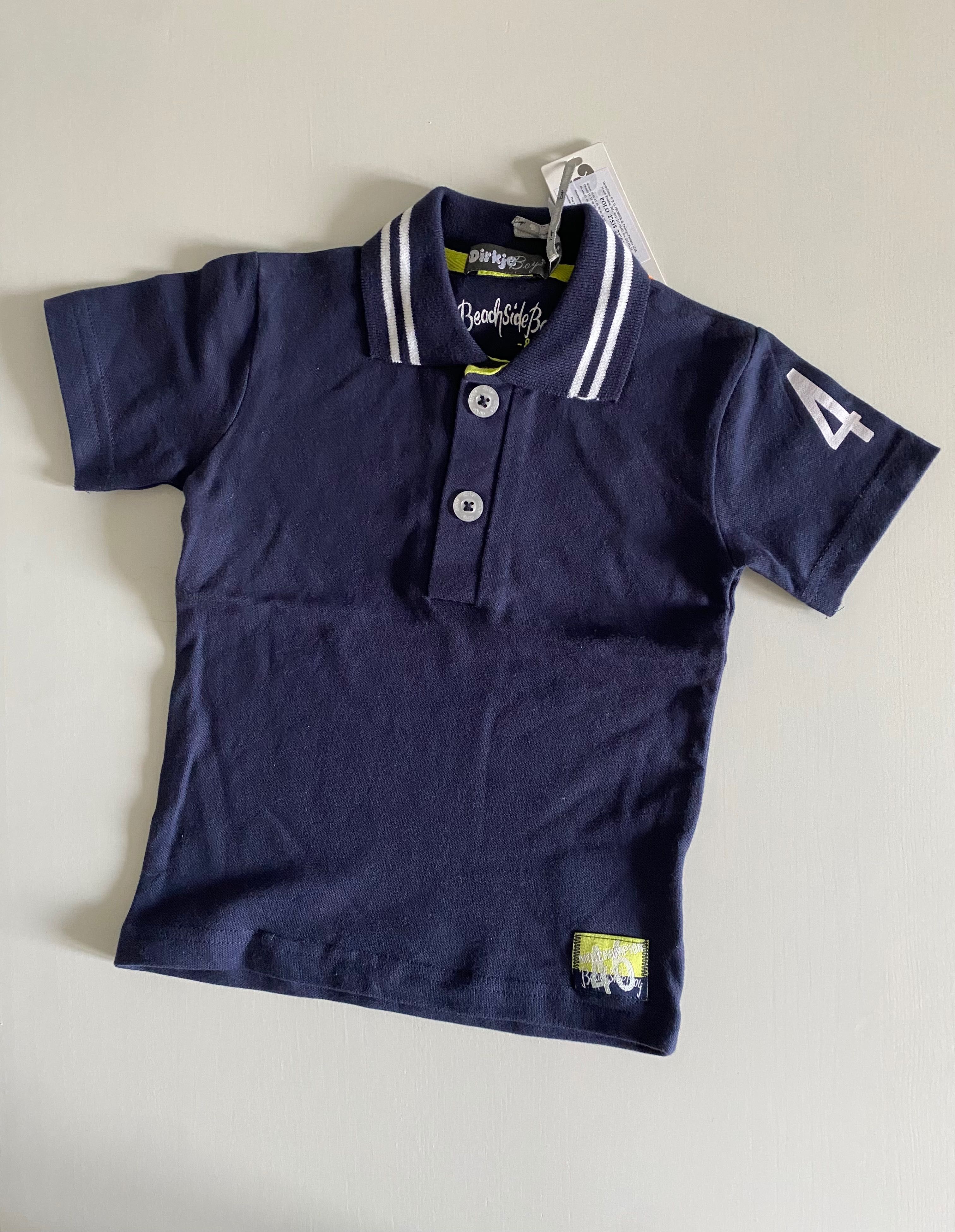 Dirkje babywear granatowa koszulka polo 86