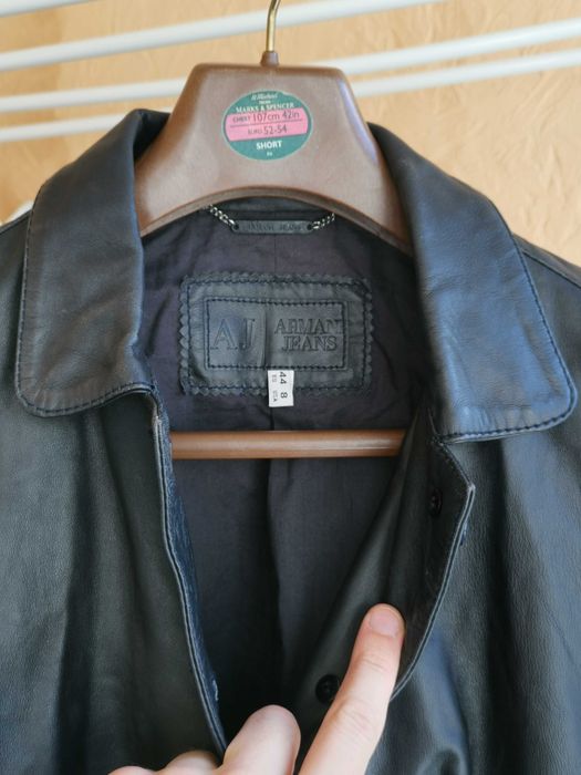 Шкіряна куртка Armani Jeans Leather jacket оригінал Л р-р стан чудовий