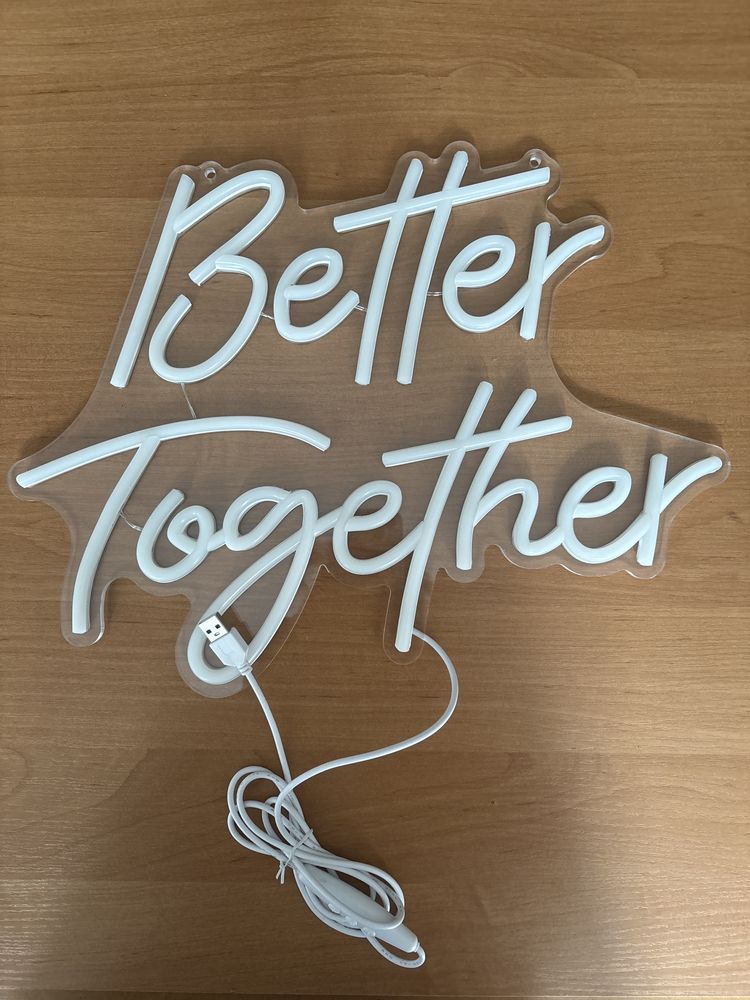 Napis LED Better Together