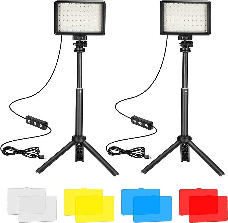 Zestaw LED 2x10 wat foto video monopod